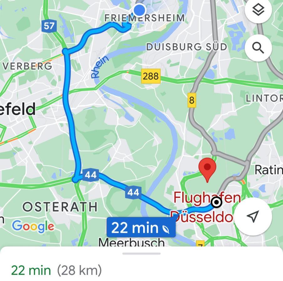 2 Rooms, Free Parking, 25 Min To Duesseldorf, 150 Mbps Wlan Duisburg Eksteriør billede